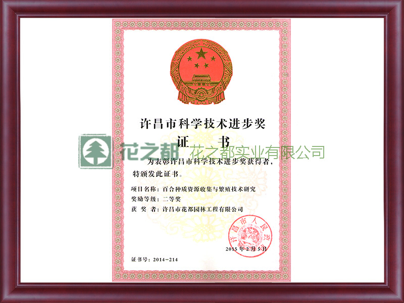 許昌市科學(xué)技術(shù)進步獎